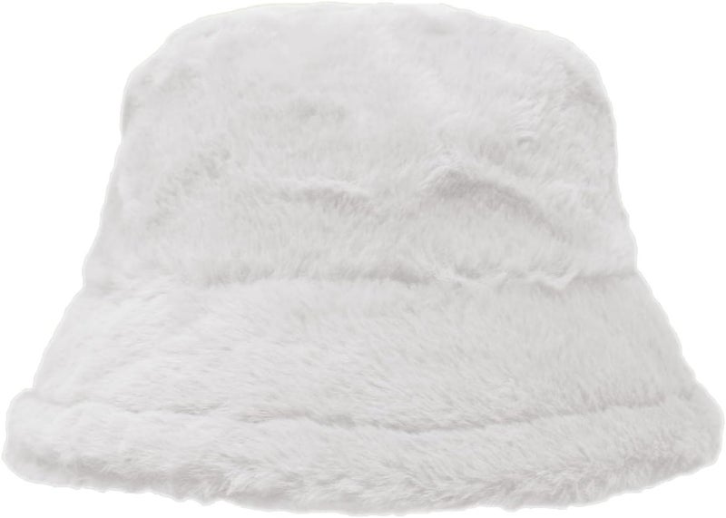 Glory Max Winter Fluffy Plush Bucket Hat Cozy Faux Fur Wide Brim Adjustable Size for Women - Image 2
